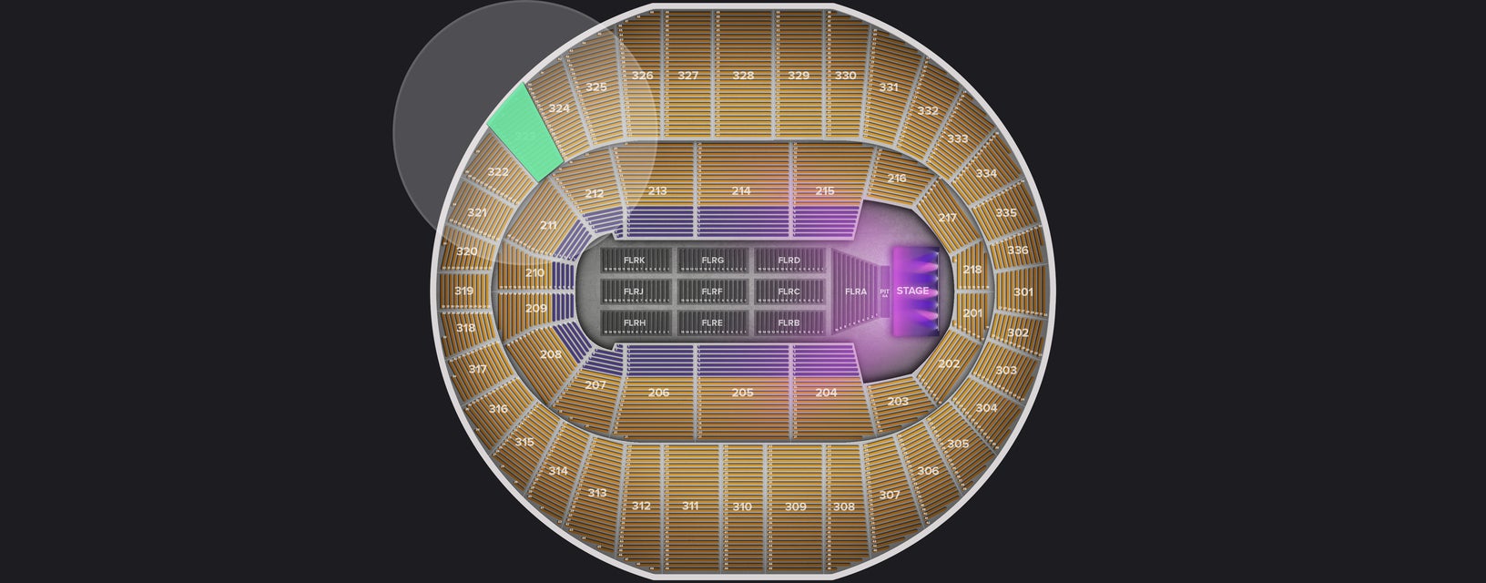 Seat view from Upper