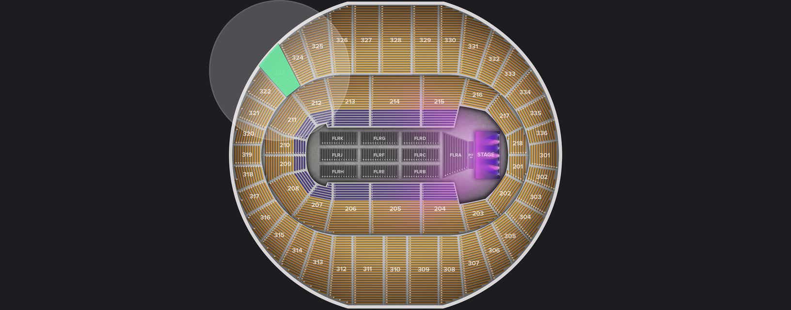 Seat view from Upper