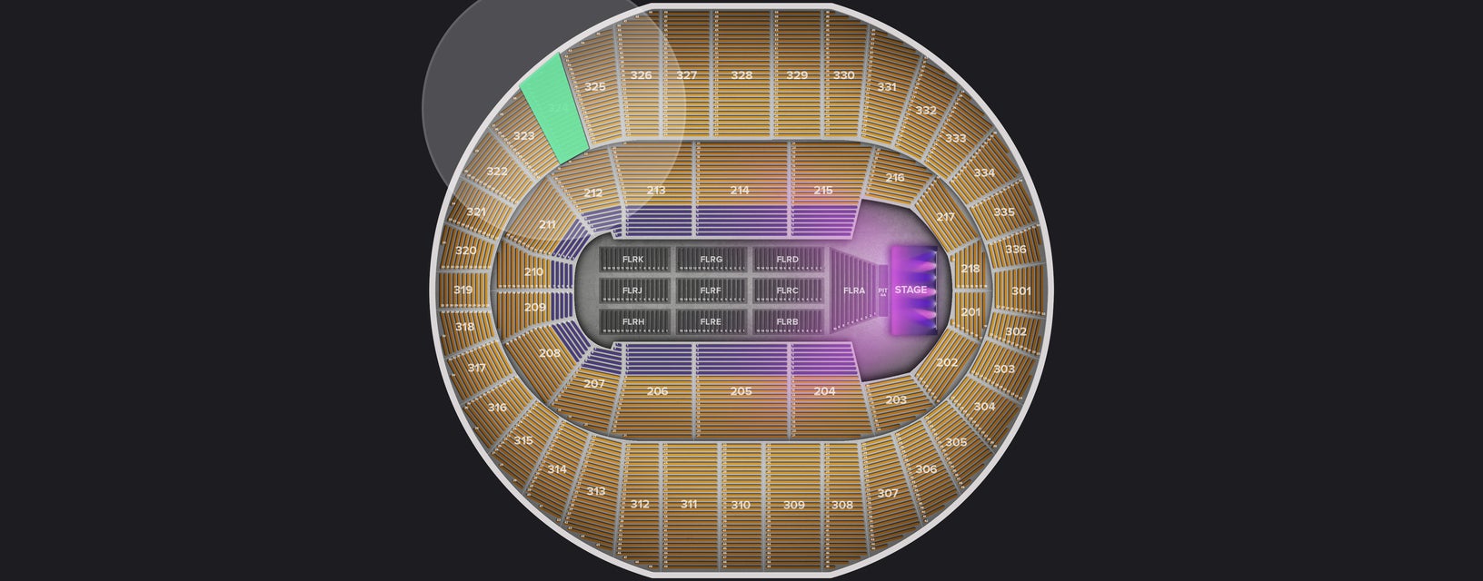 Seat view from Upper