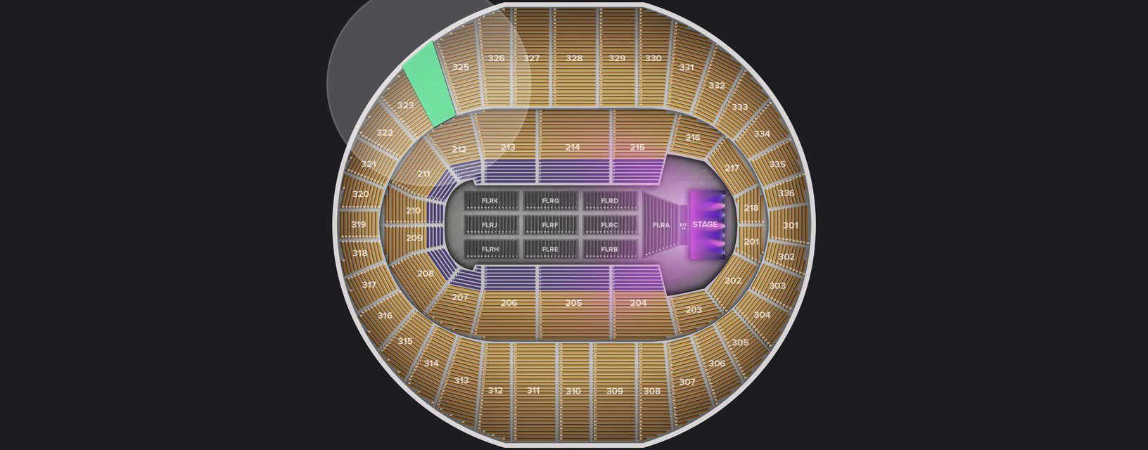 Seat view from Upper