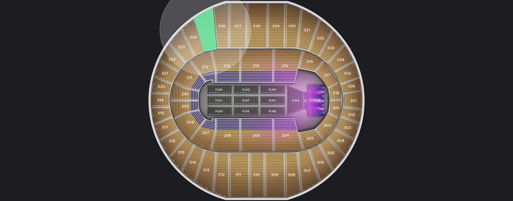 Seat view from Upper