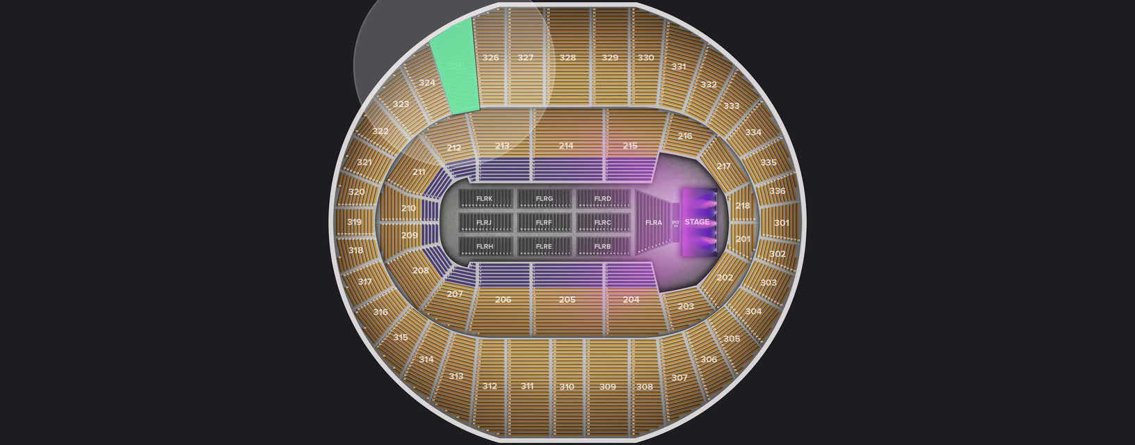 Seat view from Upper
