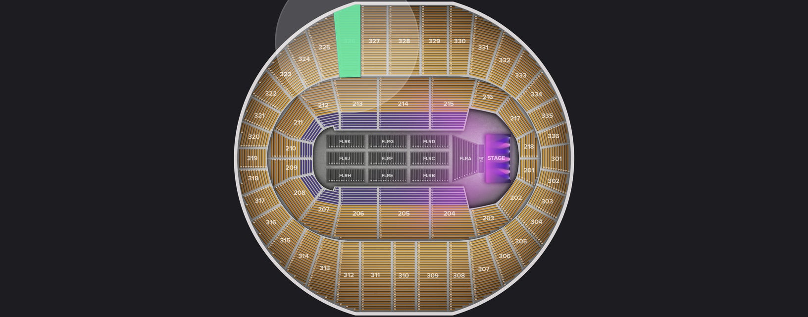 Seat view from Upper