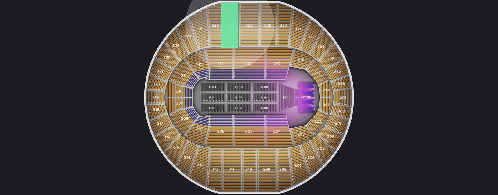 Seat view from Upper
