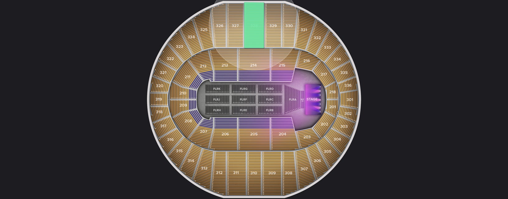 Seat view from Upper