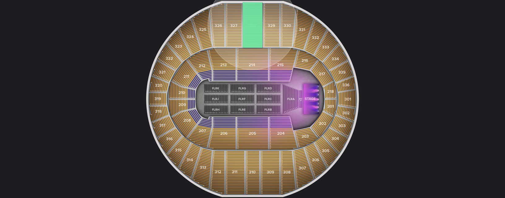 Seat view from Upper