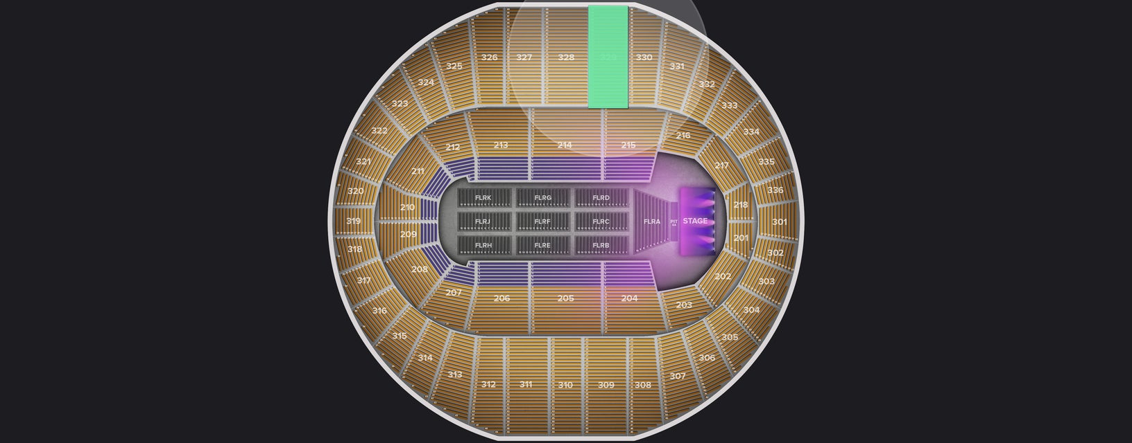 Seat view from Upper