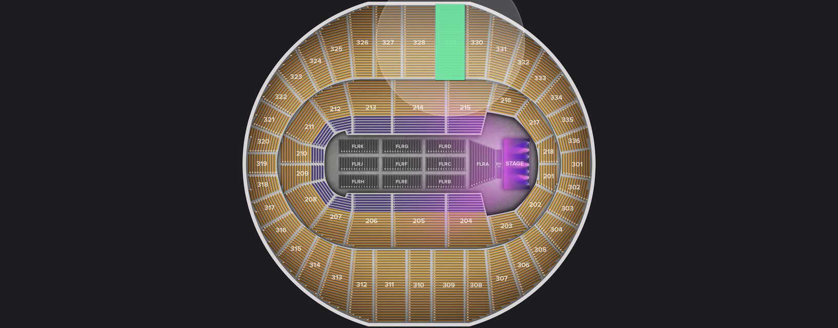 Seat view from Upper