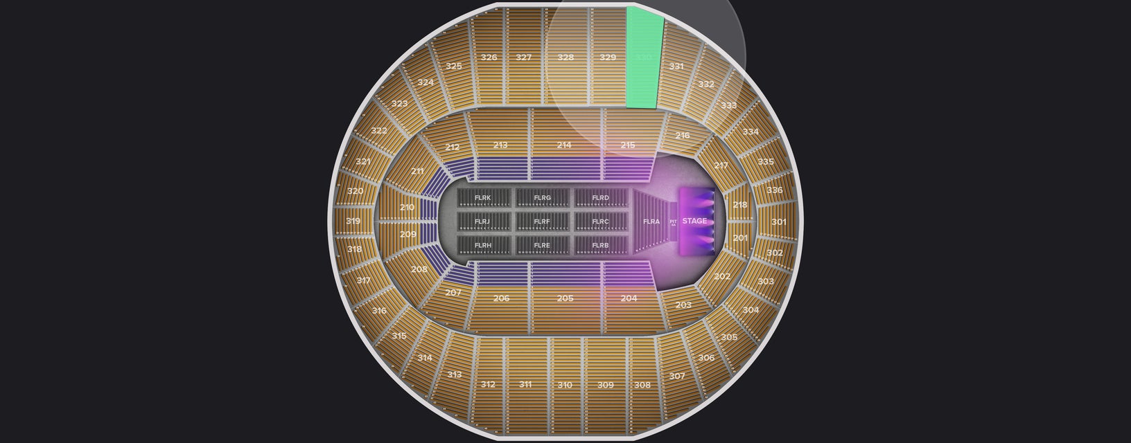 Seat view from Upper