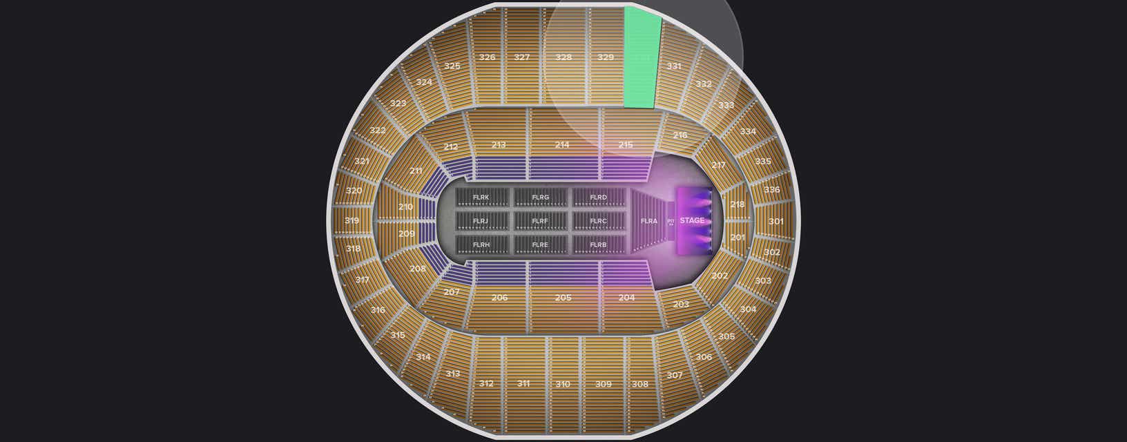 Seat view from Upper