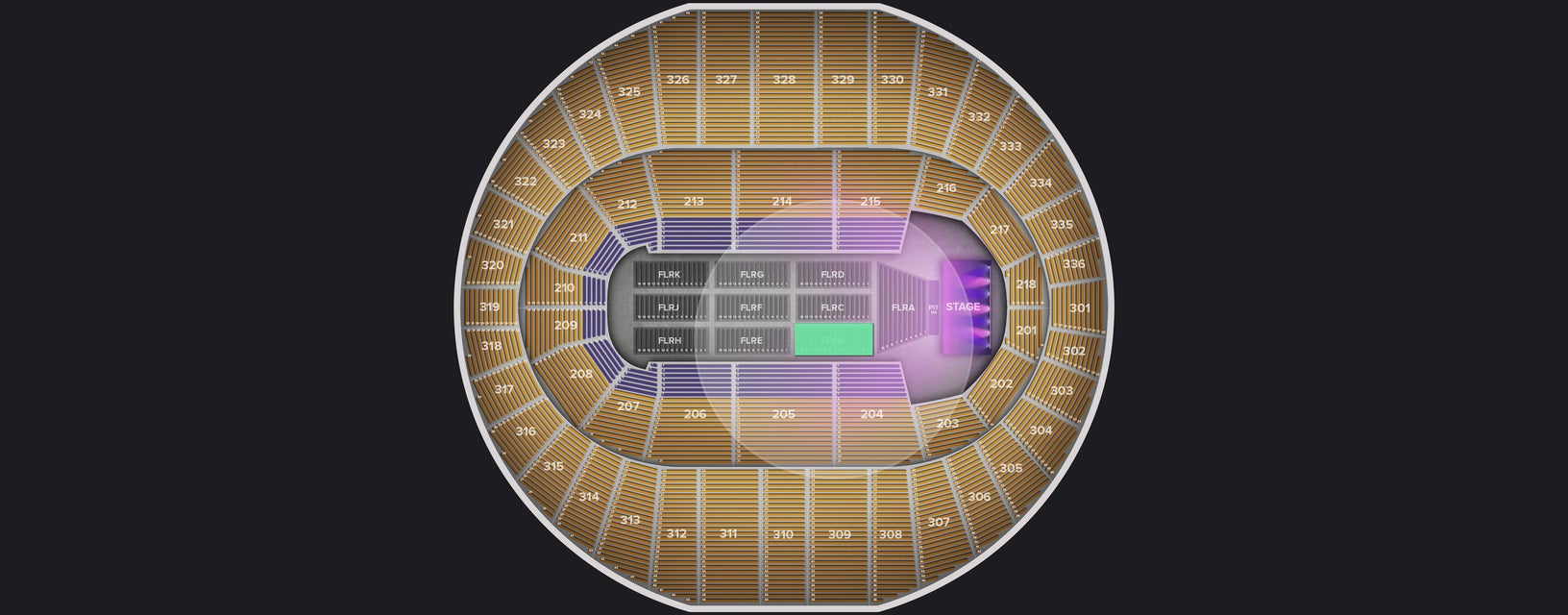 Seat view from Floor