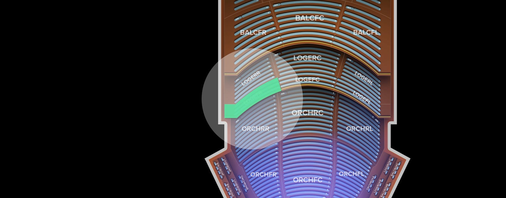 Seat view from Loge FR