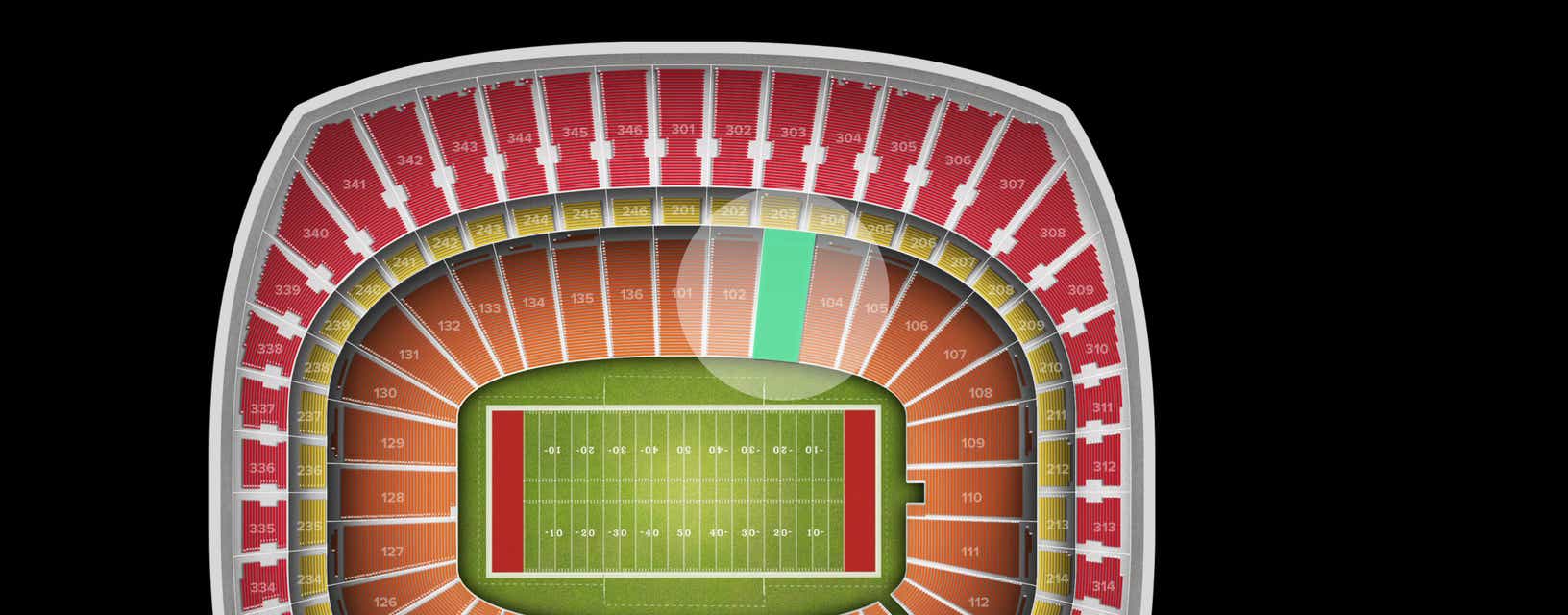 Seat view from Field Sideline