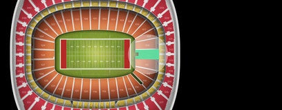 Seat view from Field Touchdown Zone