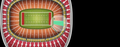 Seat view from Field Touchdown Zone
