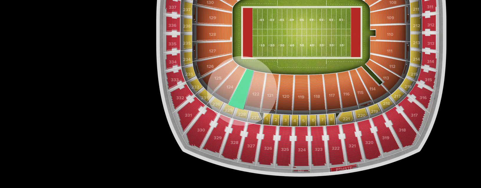 Seat view from Field Redzone
