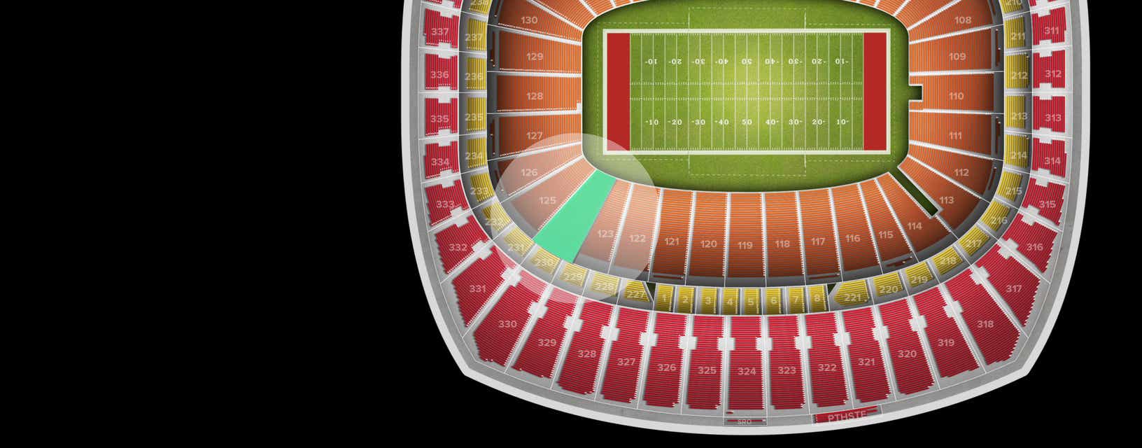 Seat view from Field Redzone