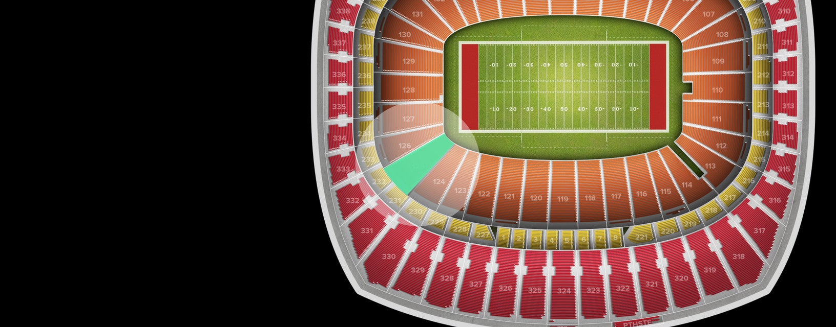 Seat view from Field Redzone
