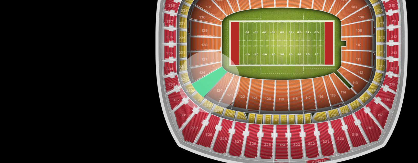 Seat view from Field Redzone