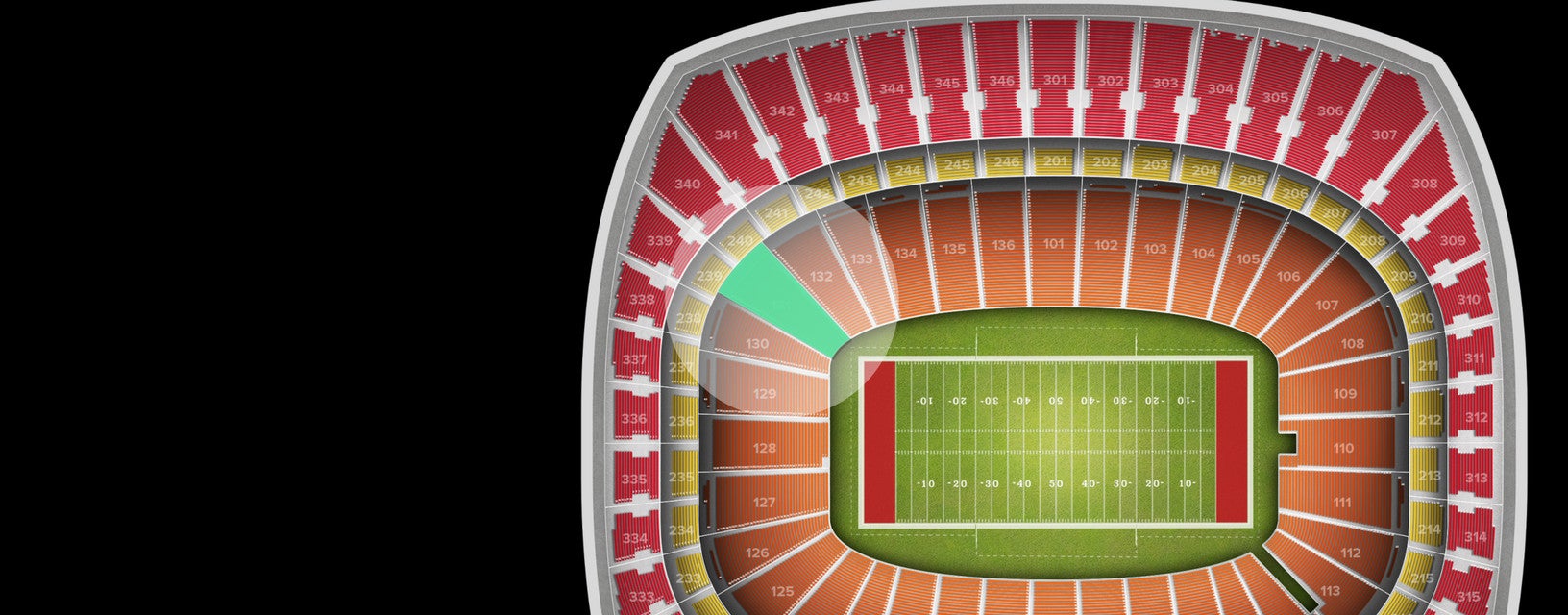 Seat view from Field Redzone