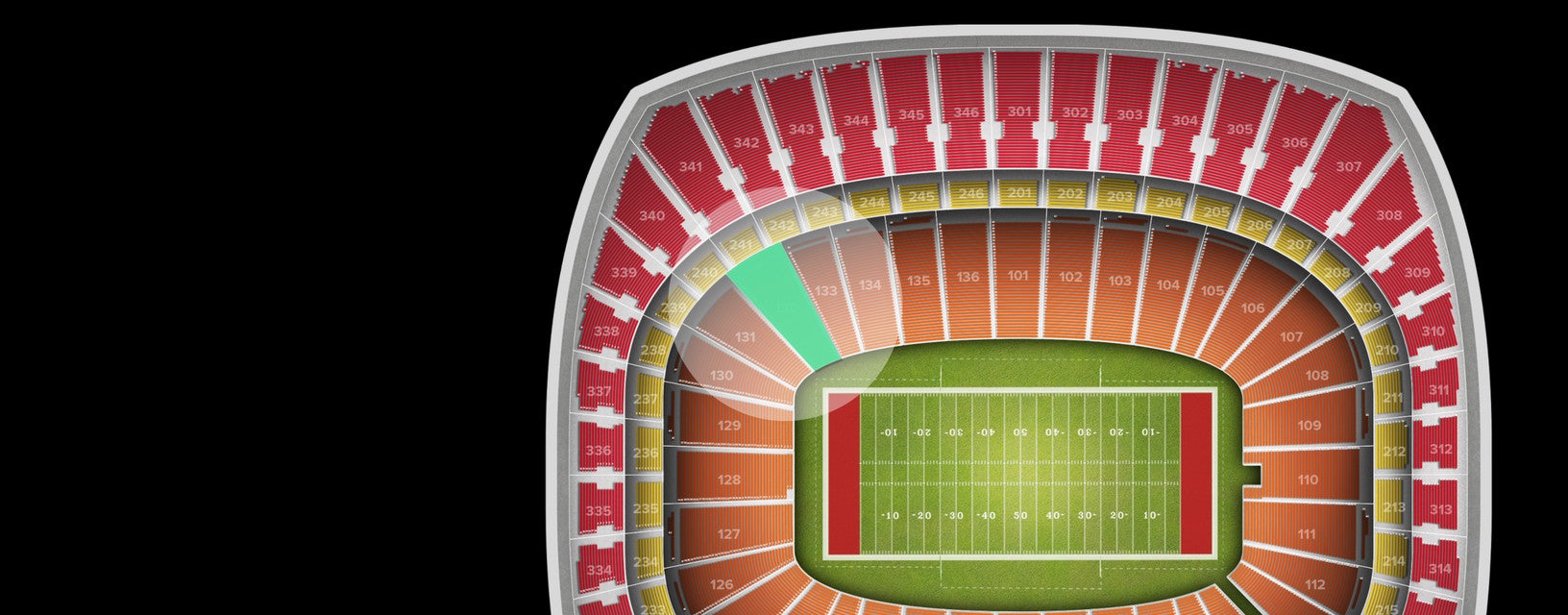 Seat view from Field Redzone