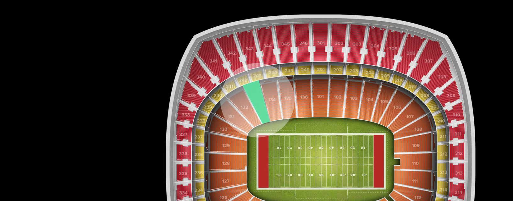 Seat view from Field Redzone