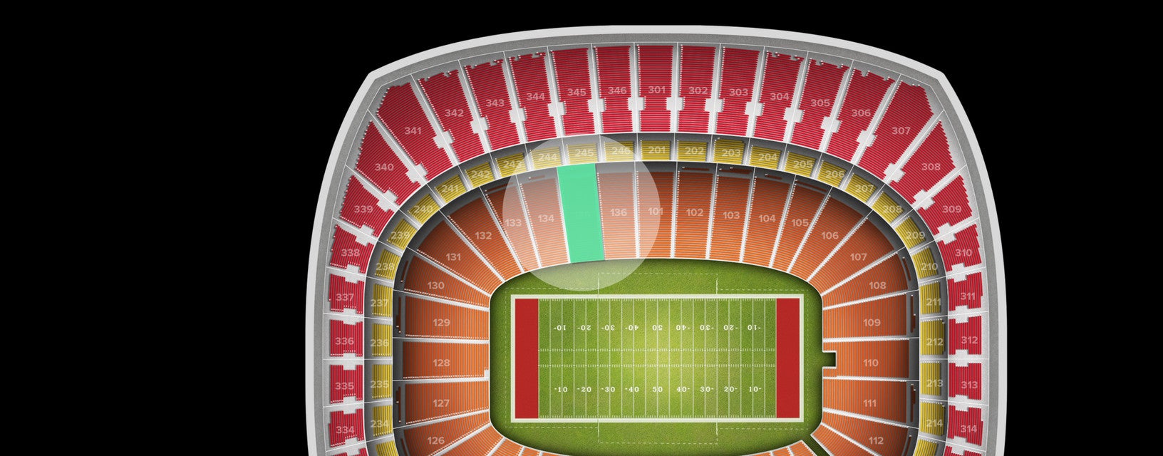 Seat view from Field Sideline