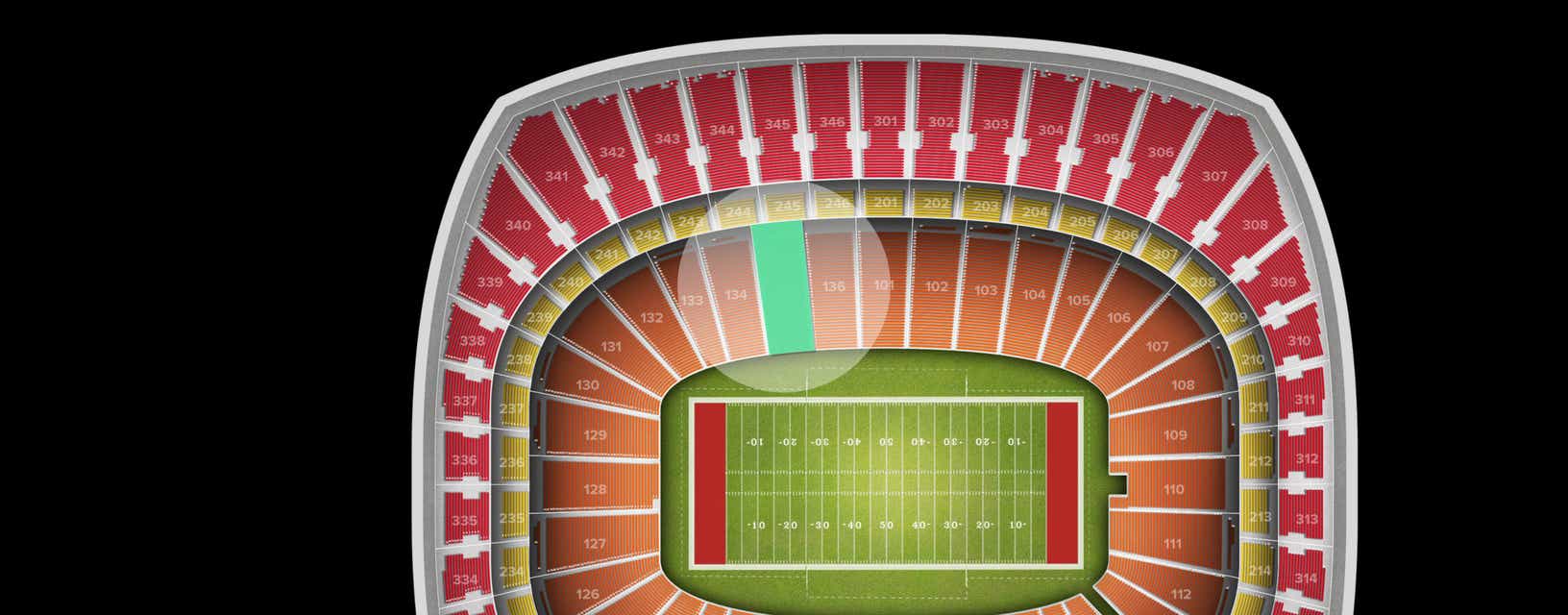 Seat view from Field Sideline