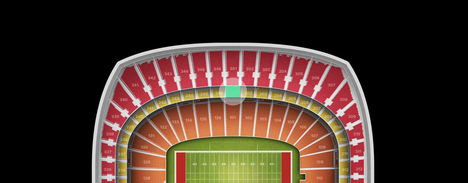 Seat view from Sideline Select Fifty