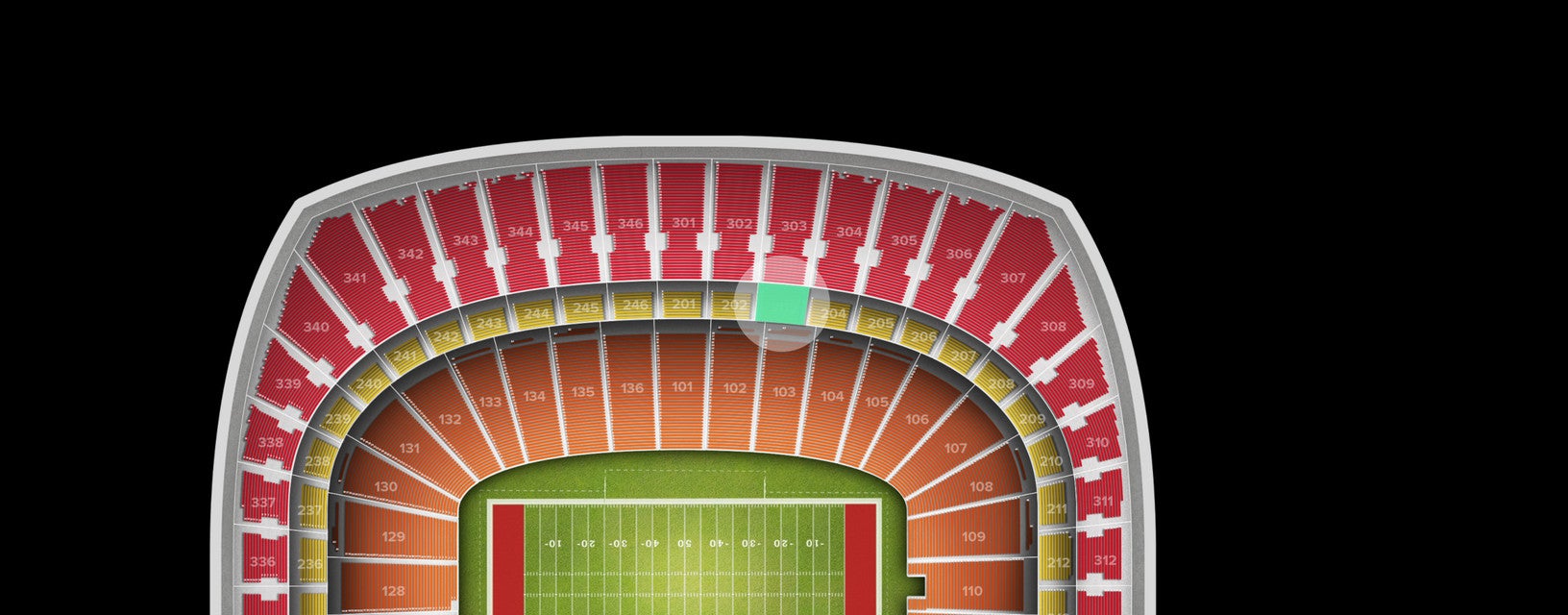 Seat view from Sideline Select