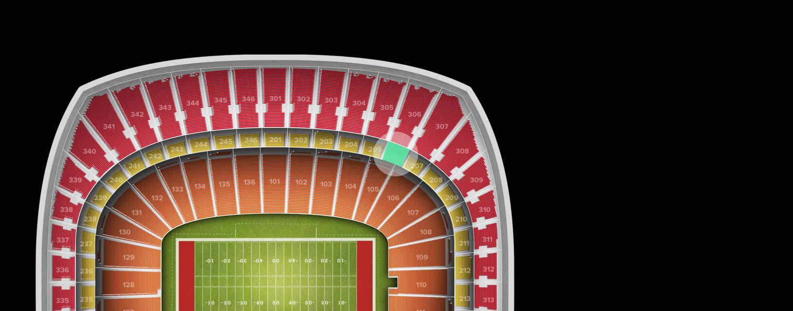 Seat view from Redzone