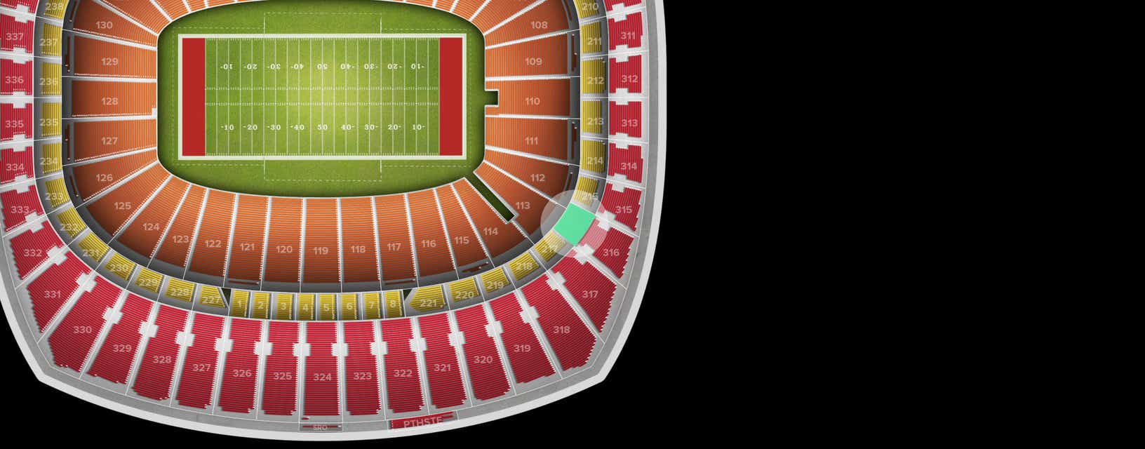 Seat view from Touchdown Zone