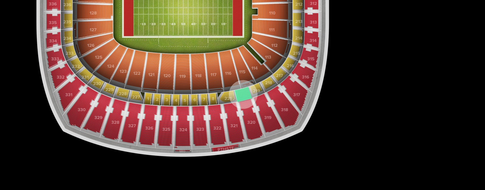 Seat view from Sideline Select