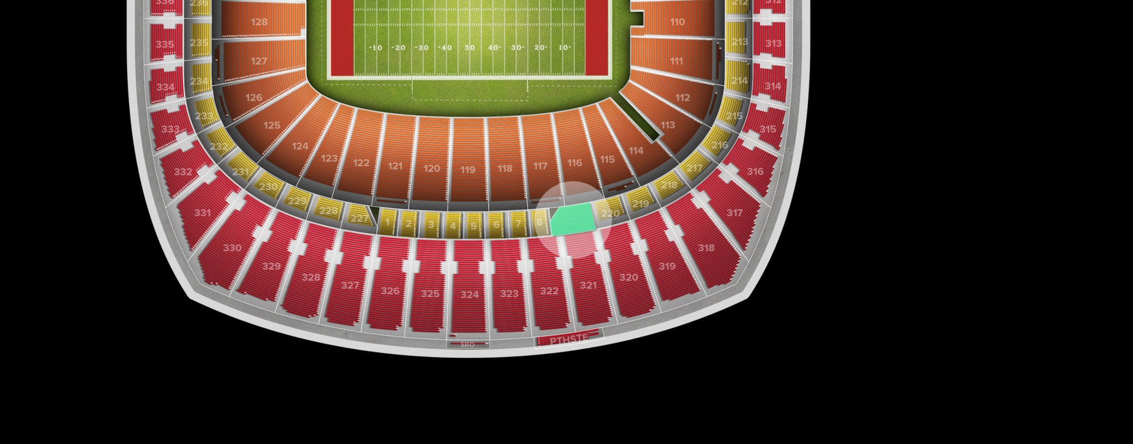 Seat view from Sideline Select