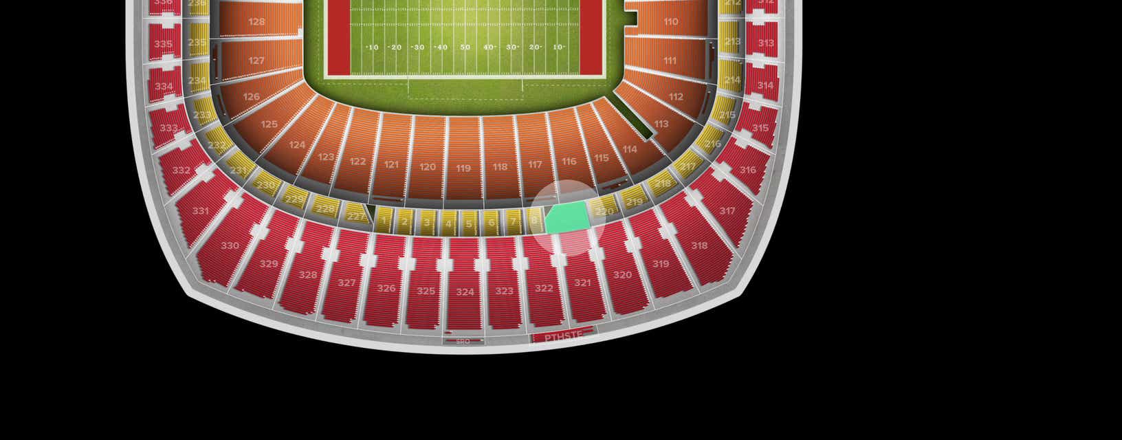 Seat view from Sideline Select