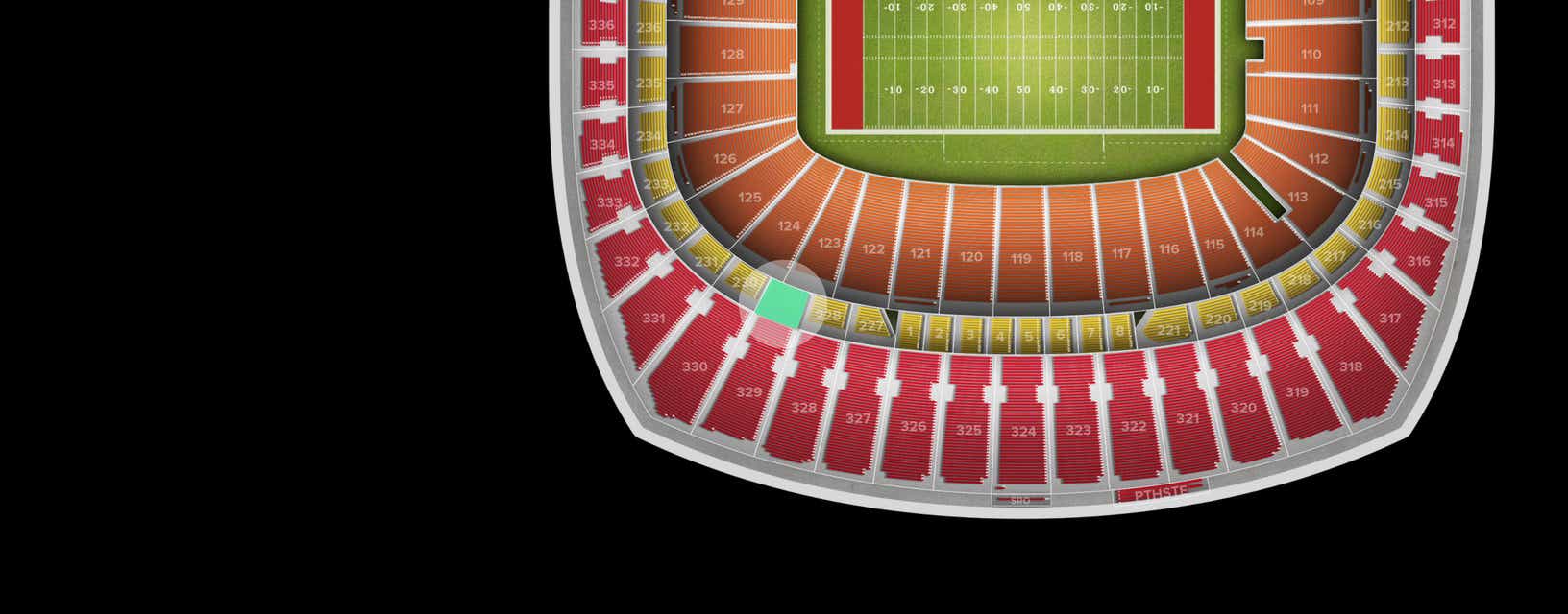 Seat view from Redzone