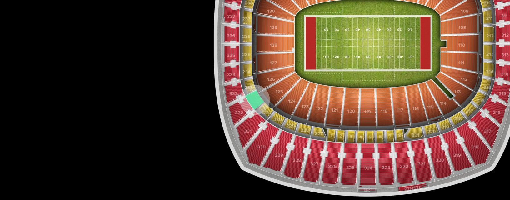 Seat view from Touchdown Zone