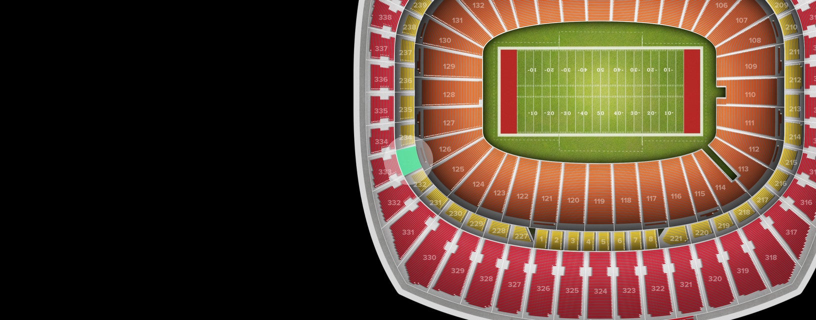 Seat view from Touchdown Zone