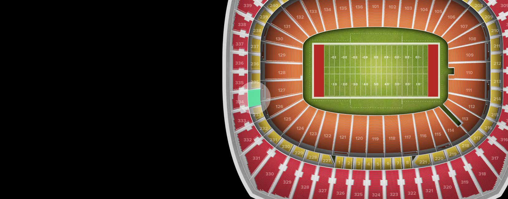 Seat view from Touchdown Zone