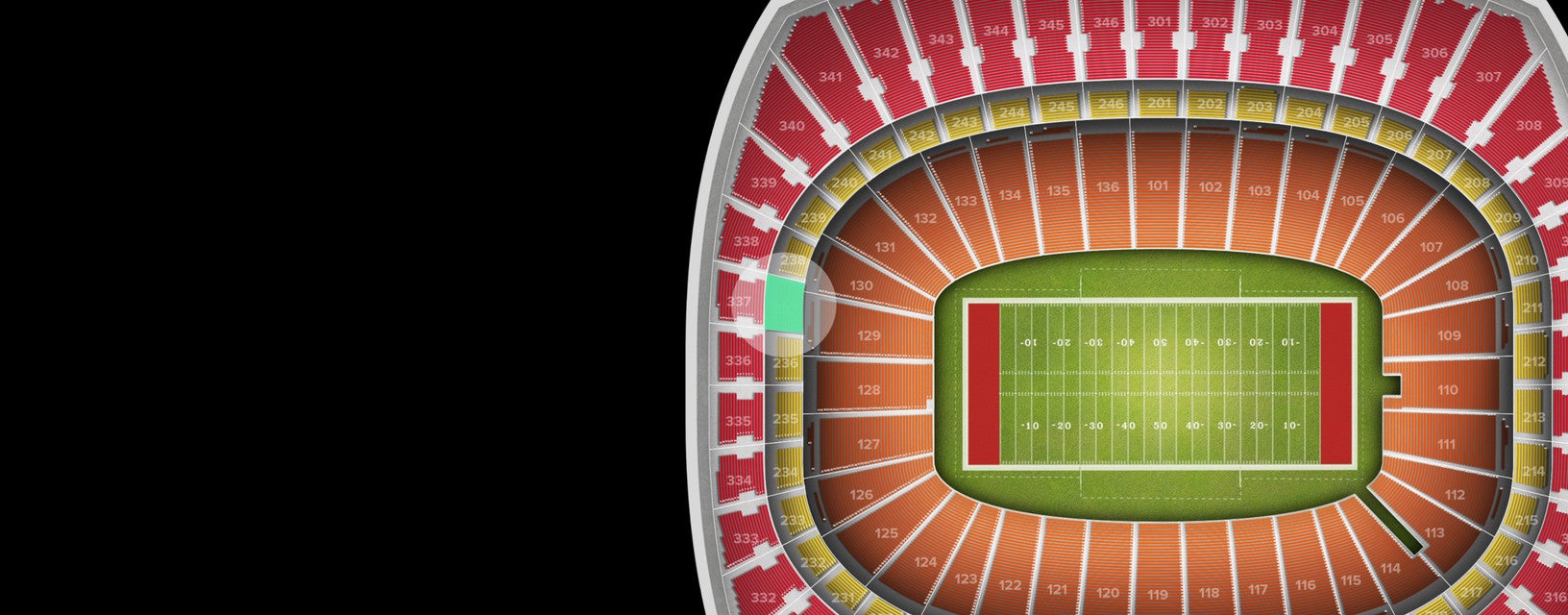 Seat view from Touchdown Zone