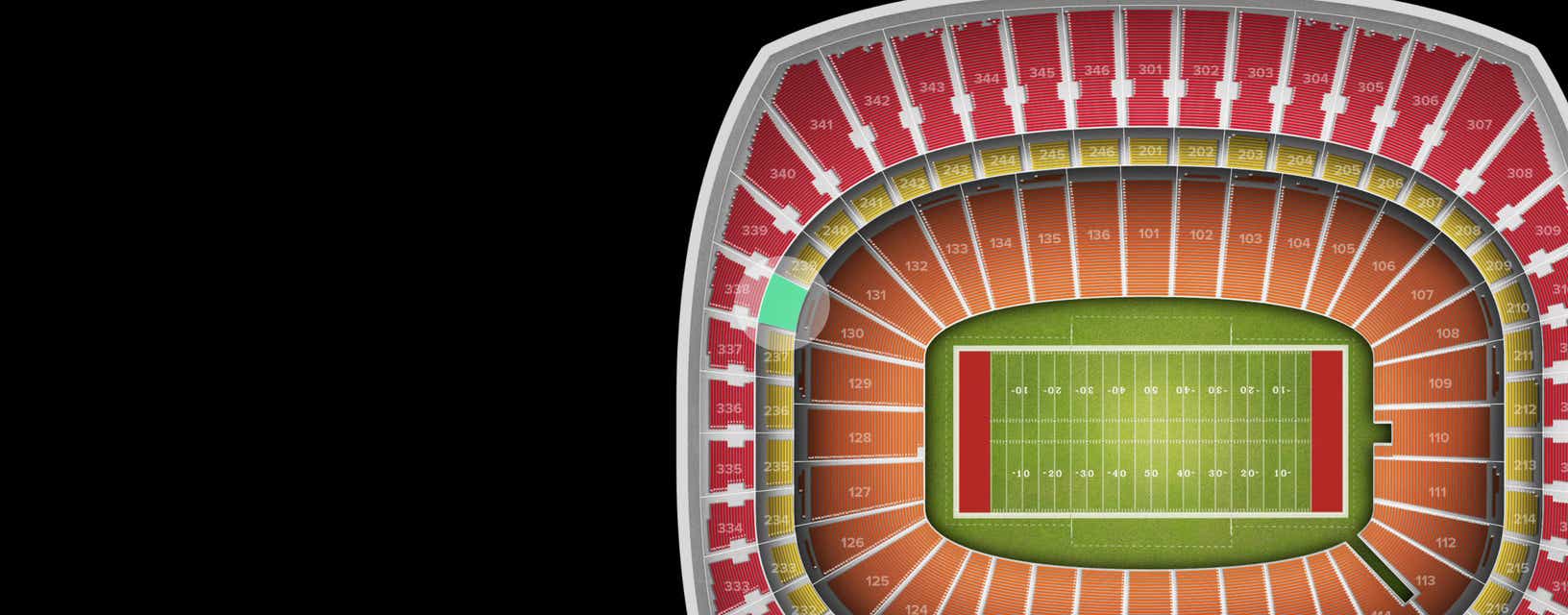 Seat view from Touchdown Zone