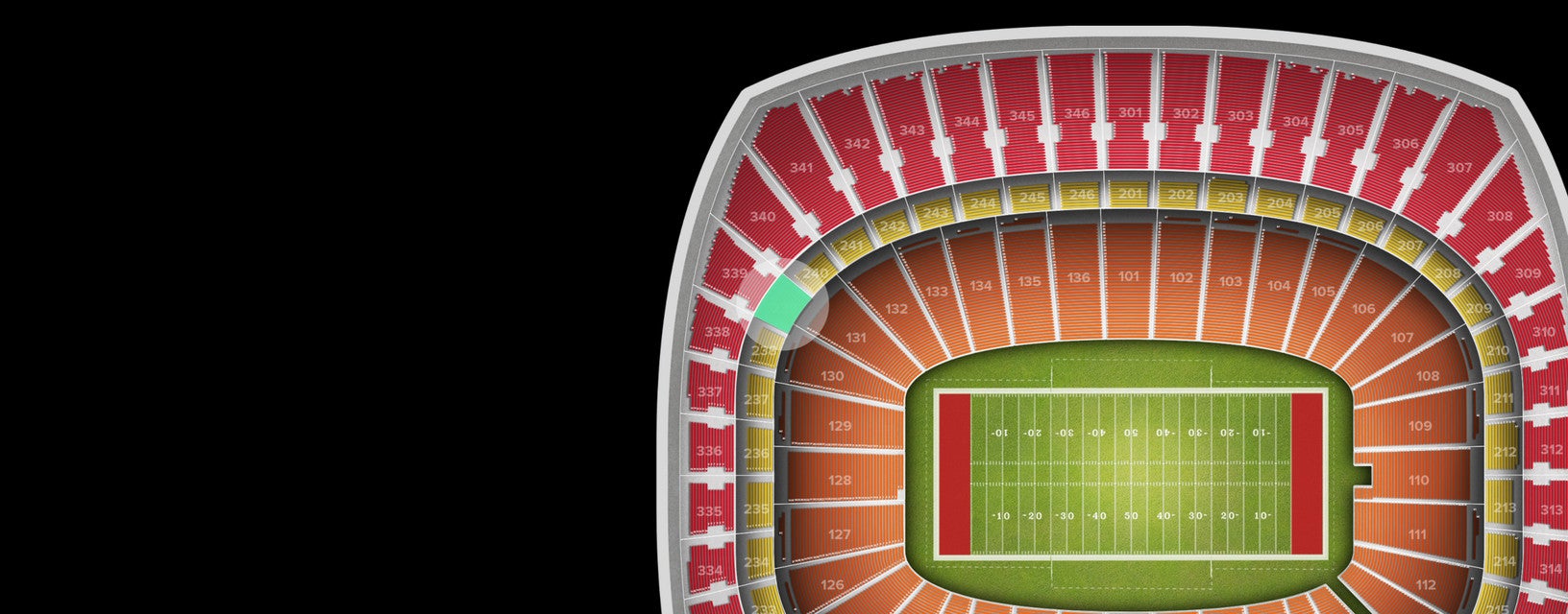 Seat view from Touchdown Zone