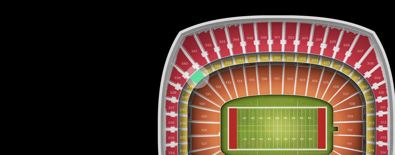 Seat view from Touchdown Zone