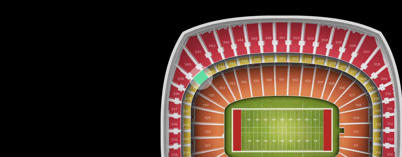 Seat view from Touchdown Zone