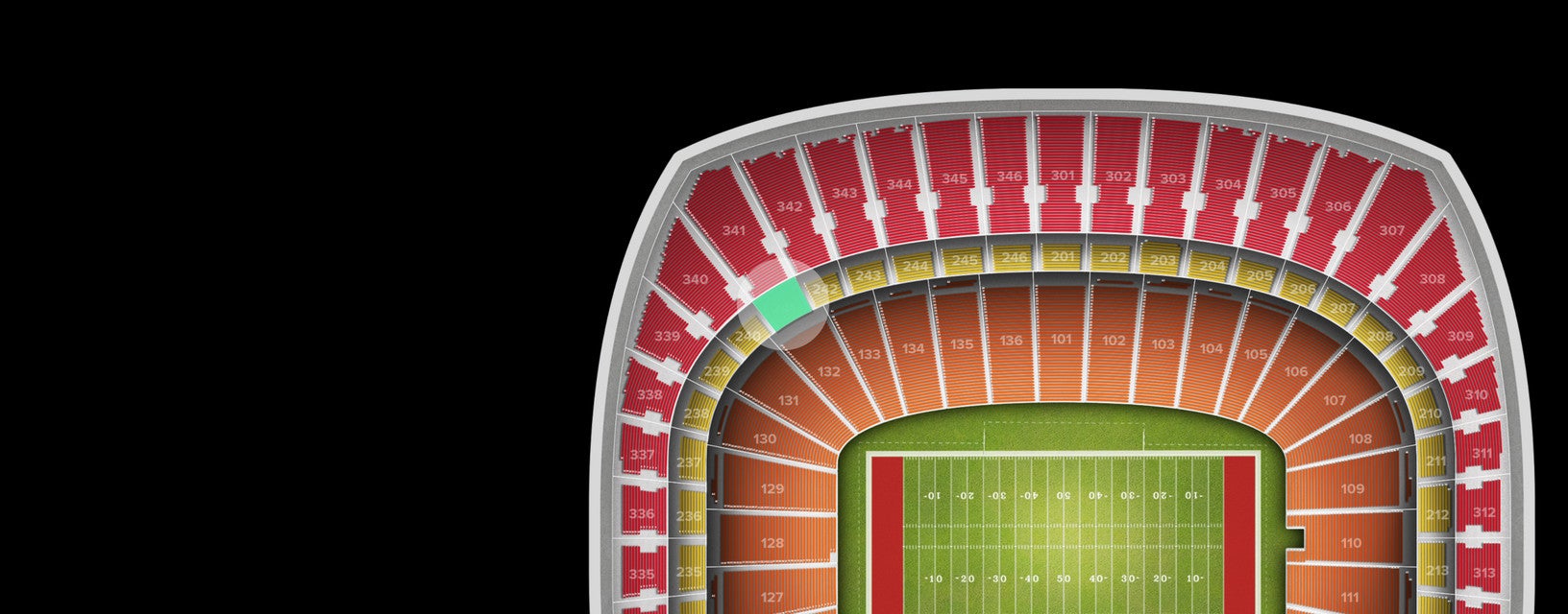 Seat view from Redzone