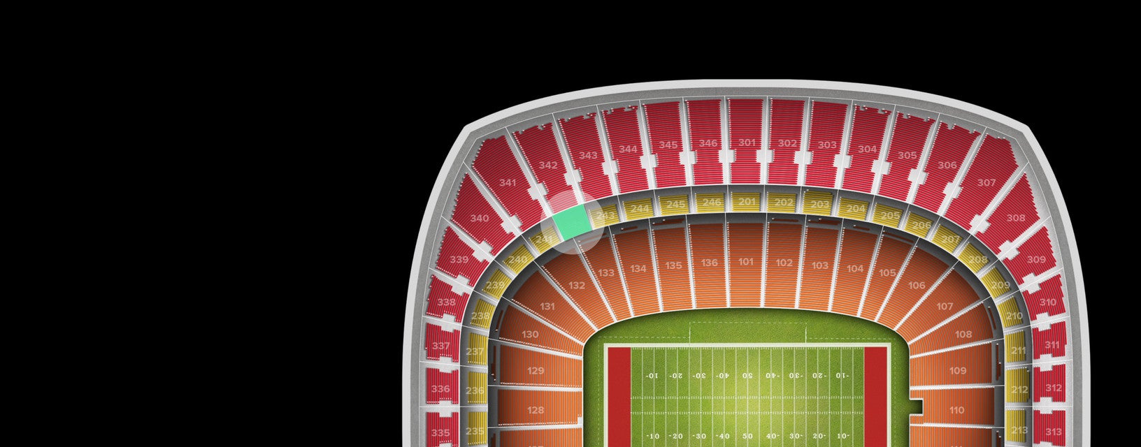 Seat view from Redzone