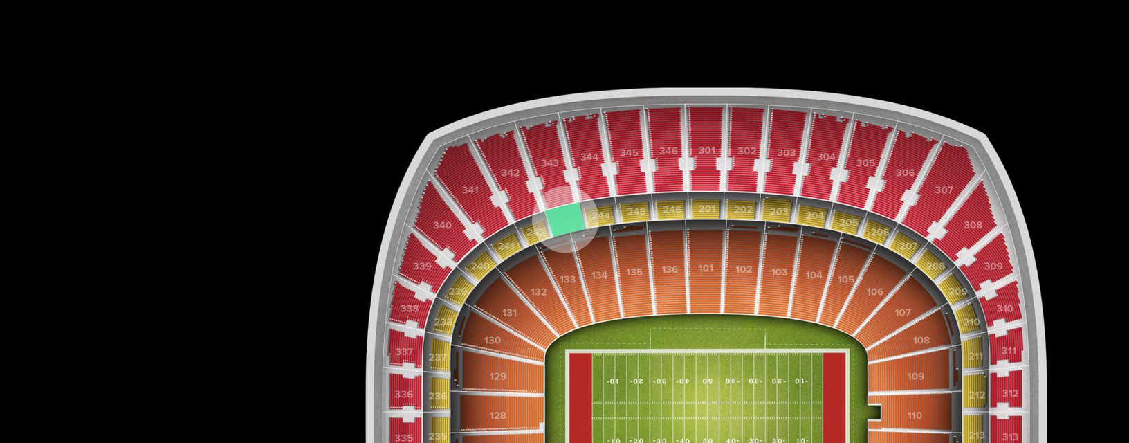 Seat view from Sideline Select