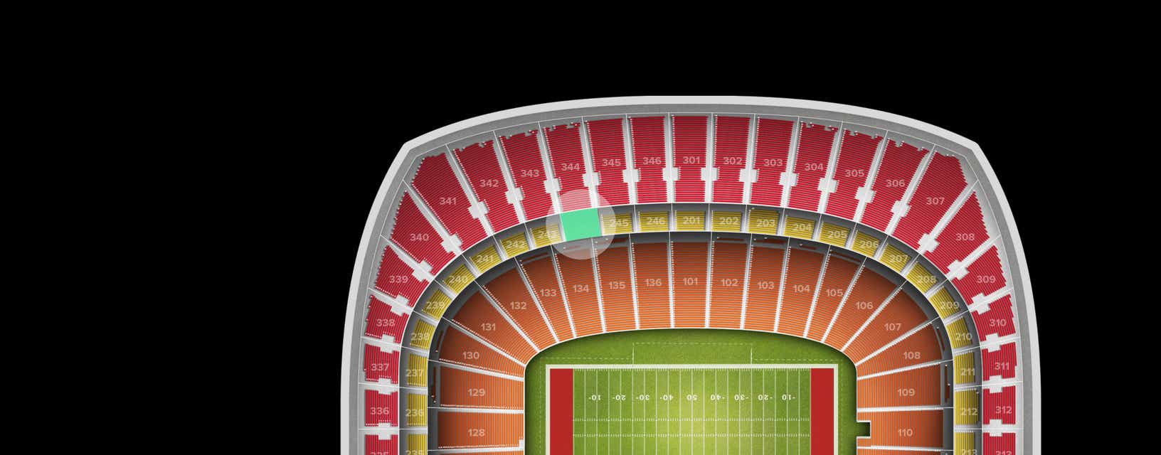 Seat view from Sideline Select