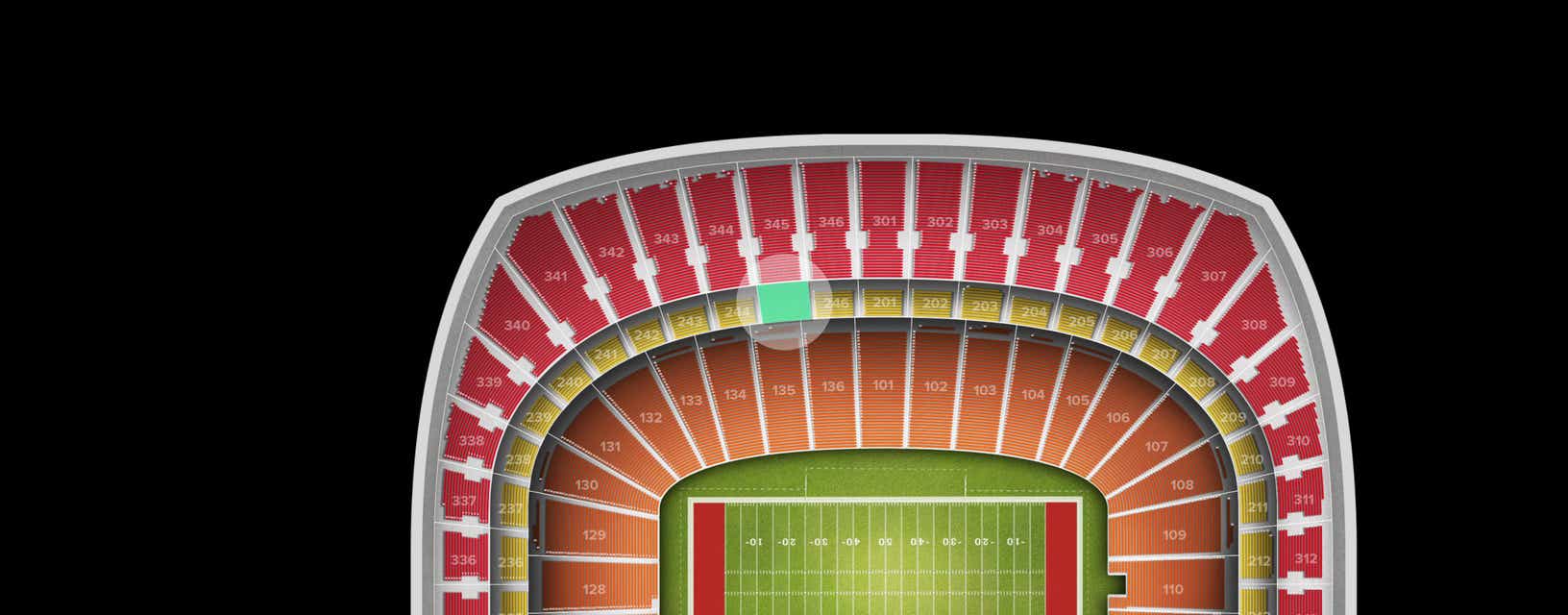 Seat view from Sideline Select