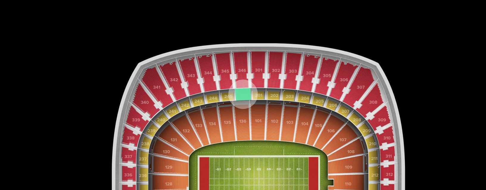 Seat view from Sideline Select Fifty